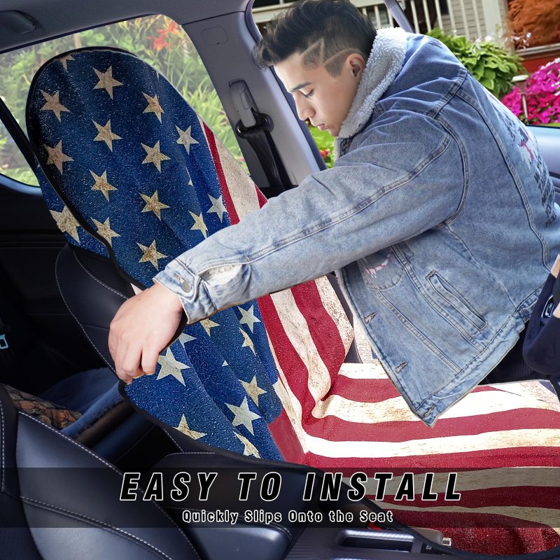 Waterproof Car Seat Cover Towel 2 Pack Universal Fit For Trucks Suv Anti Slip Cotton Bucket Protector Athletes Pets Gym