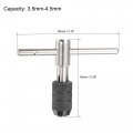 Uxcell Adjustable T-handle Tap Wrench Set M3 M4 M5 M6 Hand Thread Taps 2 5mm 3 4 2mm 5 Twist Drill Bits High Speed Steel