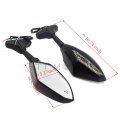 Httmt Mt085a- Blue Led Turn Signal Mirror Compatible With Cbr 125r 150r Suzuk Sv650s Katana Tl1000r