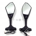 Httmt Mt085a- Blue Led Turn Signal Mirror Compatible With Cbr 125r 150r Suzuk Sv650s Katana Tl1000r