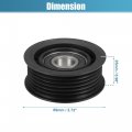 Uxcell Drive Belt Tensioner Assembly Accessory Idler Pulley No 0002020019 For Mercedes-benz E 320 1998-2004 Black Metal