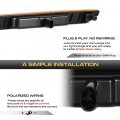 Vipmotoz 4pc Front Rear Led Side Marker Light Compatible With 2019-2023 Gmc Sierra 2500hd 3500hd Chrome Housing Amber Lens Left