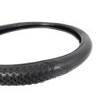 Universal Fit Racing Design Steering Wheel Cover Smooth Black Vinyl With Bead Texture Mold For Improved Grip