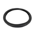 Universal Fit Racing Design Steering Wheel Cover Smooth Black With Bead Texture Mold 