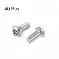 Uxcell M6x12mm Torx Security Machine Screw 40pcs Pan Head Screws Inside Column 304 Stainless Steel Fasteners Bolts