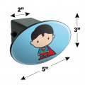 Superman Cute Chibi Character Oval Tow Trailer Hitch Cover Plug Insert