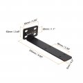 Uxcell Shelf Brackets 2pcs 63 X 245 Mm Cold Rolled Steel Floating Shelves With Screws Industrial L For Wood Table Bench Black