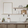 Uxcell Shelf Brackets 2pcs 63 X 245 Mm Cold Rolled Steel Floating Shelves With Screws Industrial L For Wood Table Bench Black
