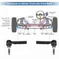 X Autohaux 2pcs Front Outer Tie Rod End Links Es800408 Suspension Steering 5183761aa 5183761ab For Dodge Caliber 2007-2012