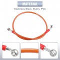 X Autohaux 80cm 31 5 Length 10mm Id Motorcycle Hydraulic Brake Line Oil Hose Pipe 28a 0a Stainless Steel Braided Cable For Atv
