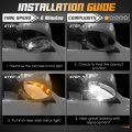 Hercoo Led Side Mirror Turn Signal Puddle Light Lamp Assembly Compatible With Dodge Ram 1500 2500 2010-2018 Classic 2019-2022