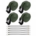1 Set Adjustable 13 X1 Cargo Tie Down Straps Heavy Load Lashing Travel Luggage Strap With Cam Lock Buckle For Car Truck 4mx2 