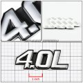 2 X Metal Emblem Decal Logo Trim Badge 4 0l Black Silver