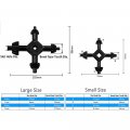 Universal 4 Way Drill Chuck Wrench Set Of 2 In 1 Multifunctional Key With 8 Different Sizes Metal Construction For Drilling