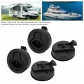4pcs Slam Latch Marine Flush Pull Lock 61mm 2 4in Round Ring Lid Heavy Duty Rv Boat Boor Latches With Accessories For Hatch