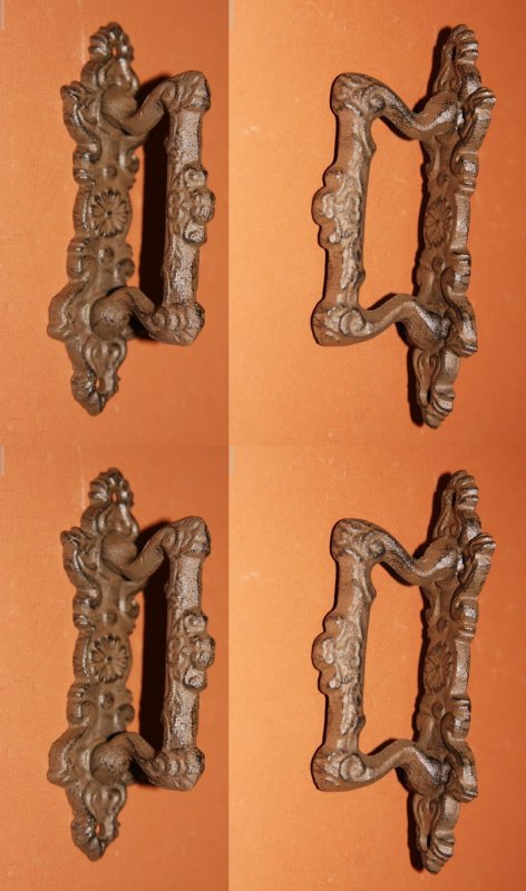 Mission Revival Kitchen Cabinet Pulls Cast Iron Style Decor Set Of 4