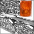 Led Look Design Halogen Bulb Bumper Lamp Lights Compatible With Chevy Silverado 1500 2500 3500 Avalanche 03-06 Classic 07