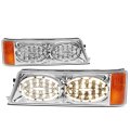 Led Look Design Halogen Bulb Bumper Lamp Lights Compatible With Chevy Silverado 1500 2500 3500 Avalanche 03-06 Classic 07