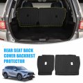 X Autohaux Rear Seat Back Cover For Toyota Highlander 2020-2023 5er Tpe Backrest Protector With Magic Sticker Split Waterproof