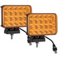 Super Bright Offroad 4x6 Inch Rectangular Led Headlight Fog Light For Trucks 3000k Amber Spot Driving Hi Low Combo Beam 12v 24v 