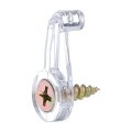 50pcs Glass Retainer Clips Plastic Cabinet Door Panel Clip Mirror Holder With Screws For 4-5mm 16 -0 2 Transparent 