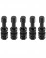 Valve Stem 5 Pack Vs43 Tr43e Tubeless Metal Clamp-in Stems Black 