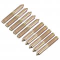 Uxcell M10x70mm Hanger Bolts 12pcs Double Ended Thread Dowel Screws For Wood Furniture Connecting