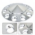 Waltyotur 33mm Nut Covers Spiked Front Axle Cover Kits Replacement For Semi Truck Abs Chrome Plastic