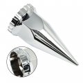 Waltyotur 33mm Nut Covers Spiked Front Axle Cover Kits Replacement For Semi Truck Abs Chrome Plastic