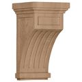 Ekena Millwork Cor05xx10flal 2-inch W X 5 1 D 10-inch H Fluted Corbel Alder 