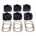 Jeenda Carburetor Float Chamber Bowl 6pcs 433000 766418 For Johnson Evinrude 90 100 105 115 135 150 175 Fits All 60 Degree V4 