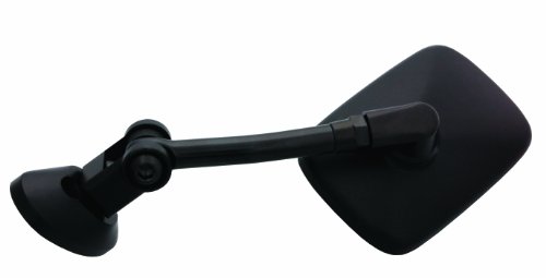 932053bp Universal Short Stem Fairing Mount Mini Rectangle Mirror Black Convex Glass 4 10 In X 2 50 Lens 3 25 Adjustable
