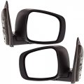 Partomotive For 08-19 Grand Caravan Rear View Mirror Manual Folding Textured Black Pair Set 