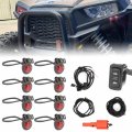 Sunpie Utv Turn Signal Kit Universal Street Legal With Red Led Rocker Switch Extension Wire Drill For Polaris Pioneer Talon 