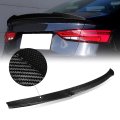 V-type Rear Car Trunk Lid Spoiler Wing Compatible With A3 Quattro Rs3 S3 Sedan 2014-2020 Glossy Black Real Carbon Fiber