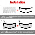 Uxcell 40 X13 Car Grille Mesh Aluminum Alloy Sheet Grid Universal Body Bumper Rhombic Grill Hole 4mm X 8mm Silver Tone