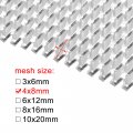 Uxcell 40 X13 Car Grille Mesh Aluminum Alloy Sheet Grid Universal Body Bumper Rhombic Grill Hole 4mm X 8mm Silver Tone