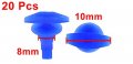 Uxcell 20 Pcs Blue Plastic Rivet Bumper Lining Clips For Toyota
