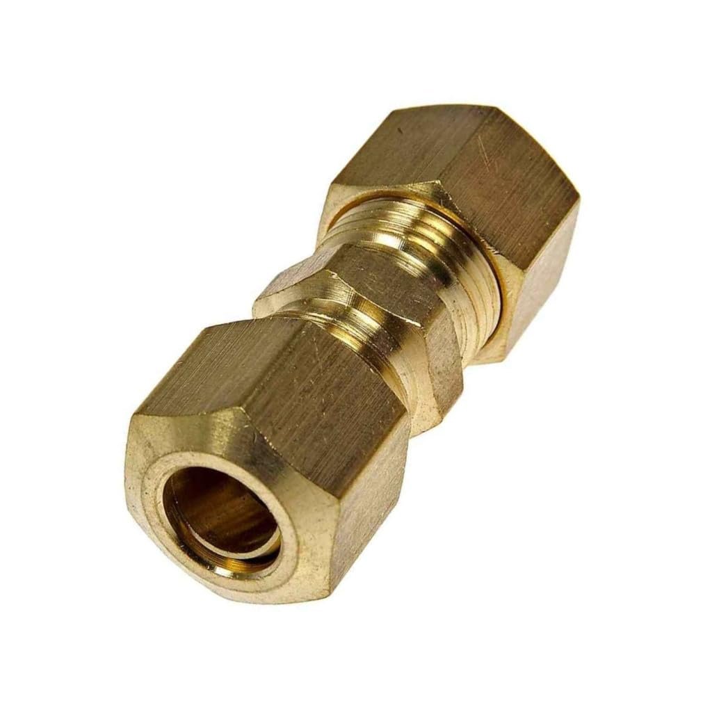 Brass Compression Fitting 2 Pieces Straight Angle 0 315 In Sleeve Inside Diameter Threaded End Alx-pau-rb-490-024-cl360a50