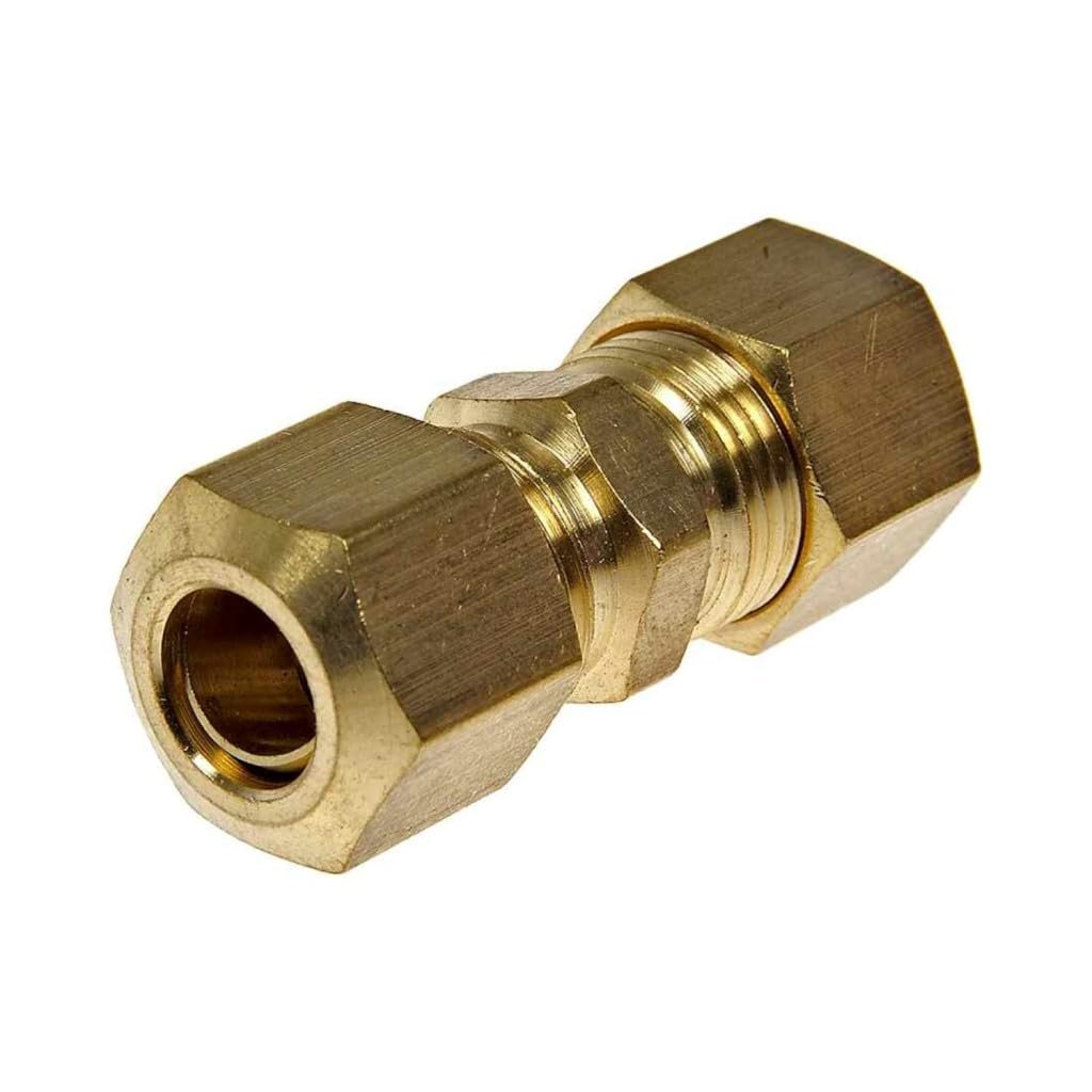 Brass Compression Fitting 2 Pieces Straight Angle 0 315 In Sleeve Inside Diameter Threaded End Alx-pau-rb-490-024-cl360a50