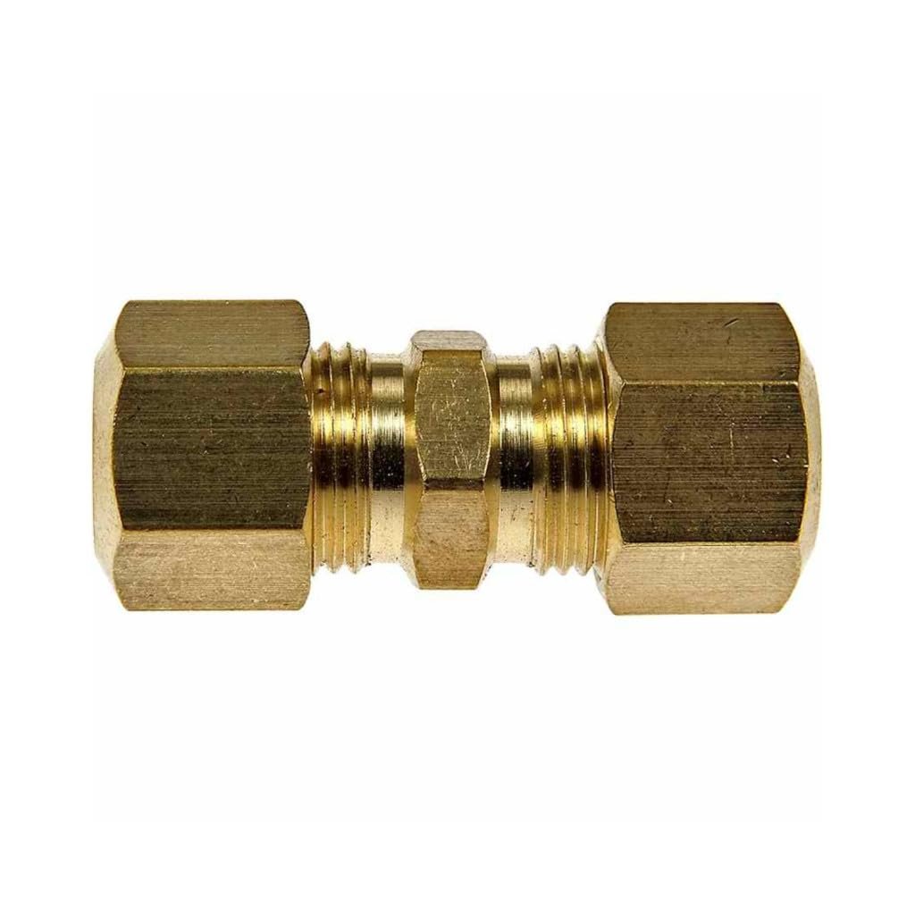 Brass Compression Fitting 2 Pieces Straight Angle 0 315 In Sleeve Inside Diameter Threaded End Alx-pau-rb-490-024-cl360a50