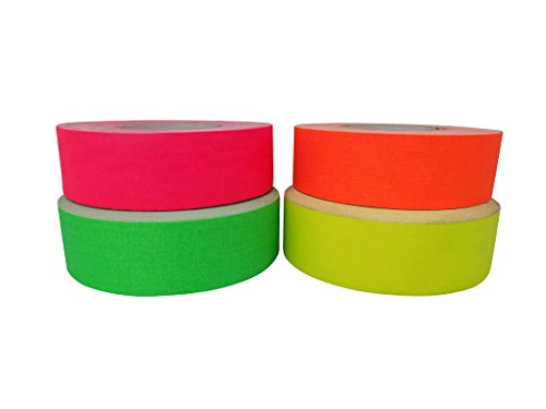 T R U Cgt-665c Fluorescent Orange Premium Grade Gaffers Stage Tape Matte Cloth With Rubber Adhesive 2 In X 60 Yards Length