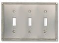 Amerelle 54tttn Georgian 3 Toggle Wallplate Satin Nickel 