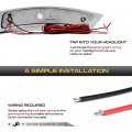 Vipmotoz Full Led Strip Side Marker Lights Fender Parking Lamps Compatible With 2007-2013 Bmw 328i 328xi 335i 335is 335xi