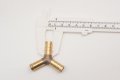 Autobahn88 3-way Y-piece Brass Copper Vacuum Hose Joiner Od 10mm 3 8  Pack Of 2