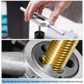 Uxcell 3pcs Metric Hand Tap And Die Set M12 X 1 Taper Plug Thread Taps Rounding Tapping Tool Kit For Thread Repair
