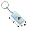 Graphics More Toilet Paper And Poop We Go Together Like Funny Friends Rectangle Keychain In Chrome Plated Metal