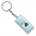 Graphics More Toilet Paper And Poop We Go Together Like Funny Friends Rectangle Keychain In Chrome Plated Metal