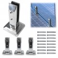 4 Pack Rectangle Glass Clamp Stainless Steel Polish For Thickness 5 16 In To 9 Heavy Duty Pool Deck Fence Railing Post Gs10 So4 