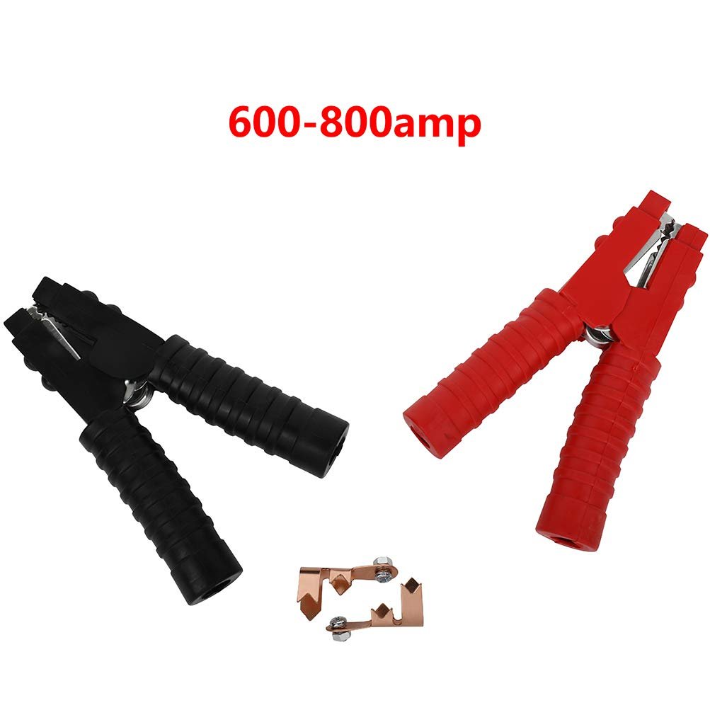 Heavy Duty Pure Copper Alligator Clips 1000a Jumper Cable Clamps For Car Auto Vehicle Boat Red And Black 2 Pcs